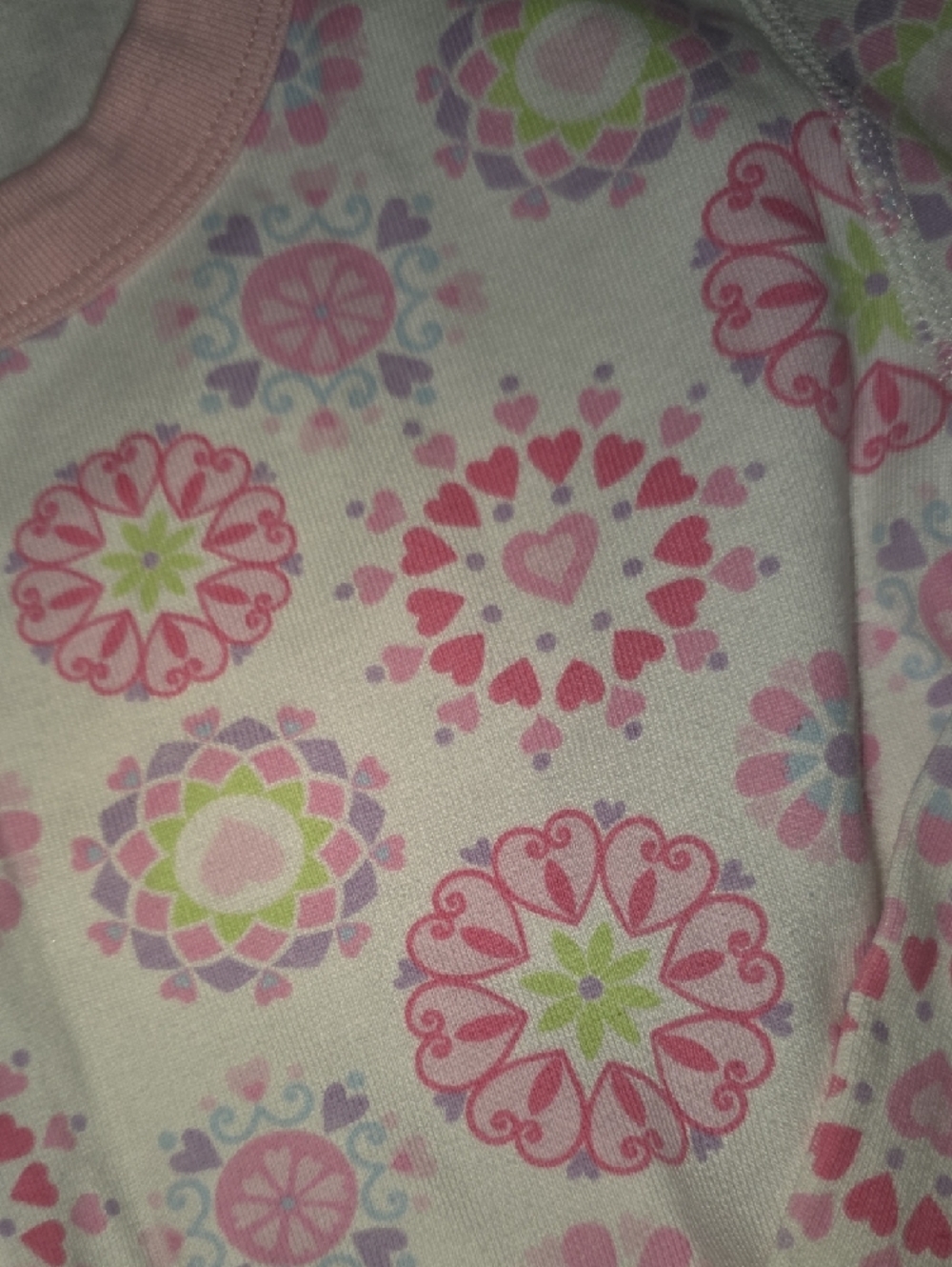 NWOT Hanna Andersson Pink & White Floral Medallion Pajamas Size 150cm Or US 12 - Picture 2 of 4